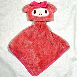 Sanrio Security Blanket My Melody Rabbit Pink Plush 15" Bow